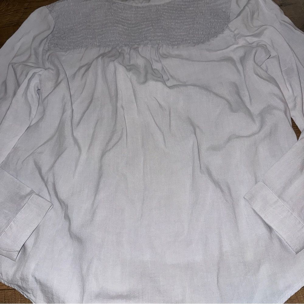 Soft Light Gray Tencel Lyocell Top